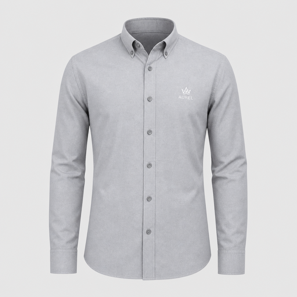 AUREL Oxford Button Down — Light Grey