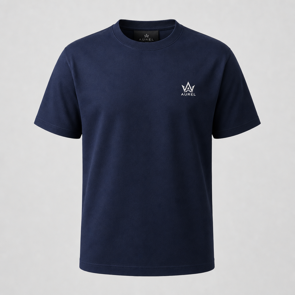 AUREL Premium Essential Tee — Dark Navy