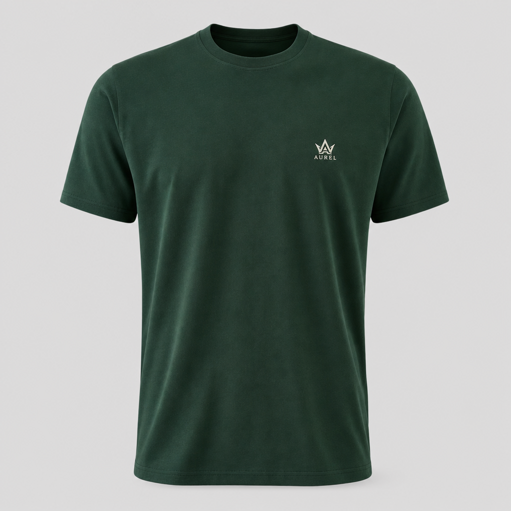 AUREL Premium Essential Tee — Forest Green